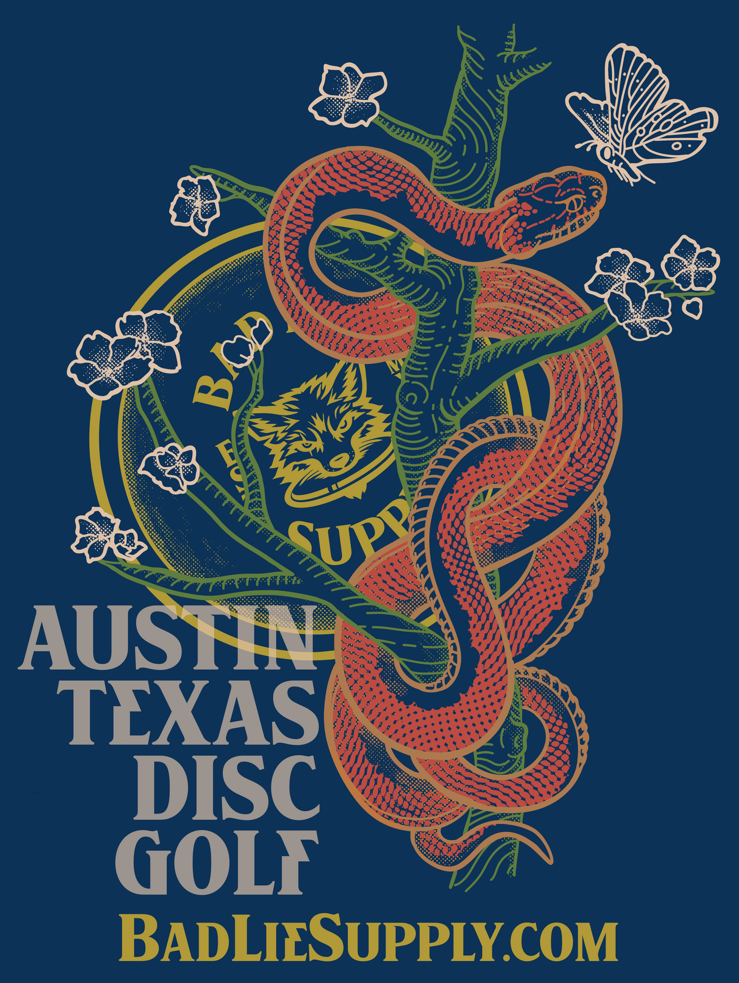Austin Disc golf shirt- Blue